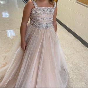 Sherri Hill Champagne Pageant Dress